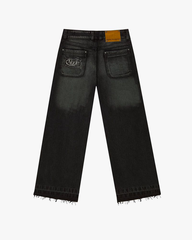 Nude Project Old Baggy Jeans Black | US-73852PZGX