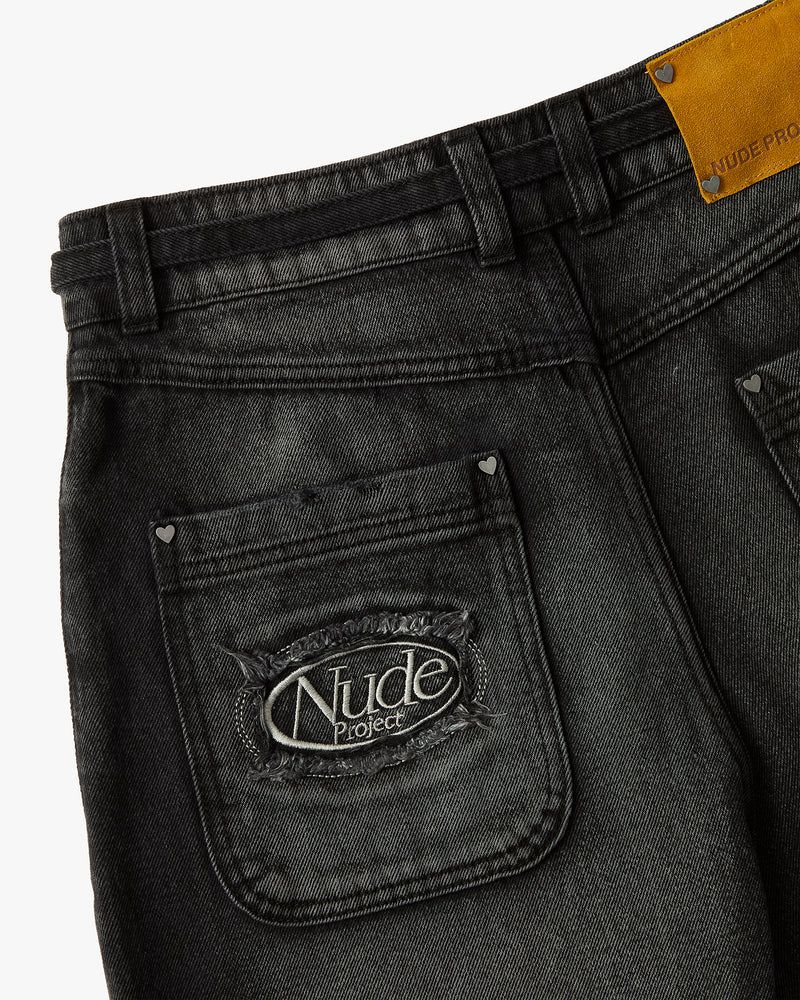 Nude Project Old Baggy Jeans Black | US-73852PZGX