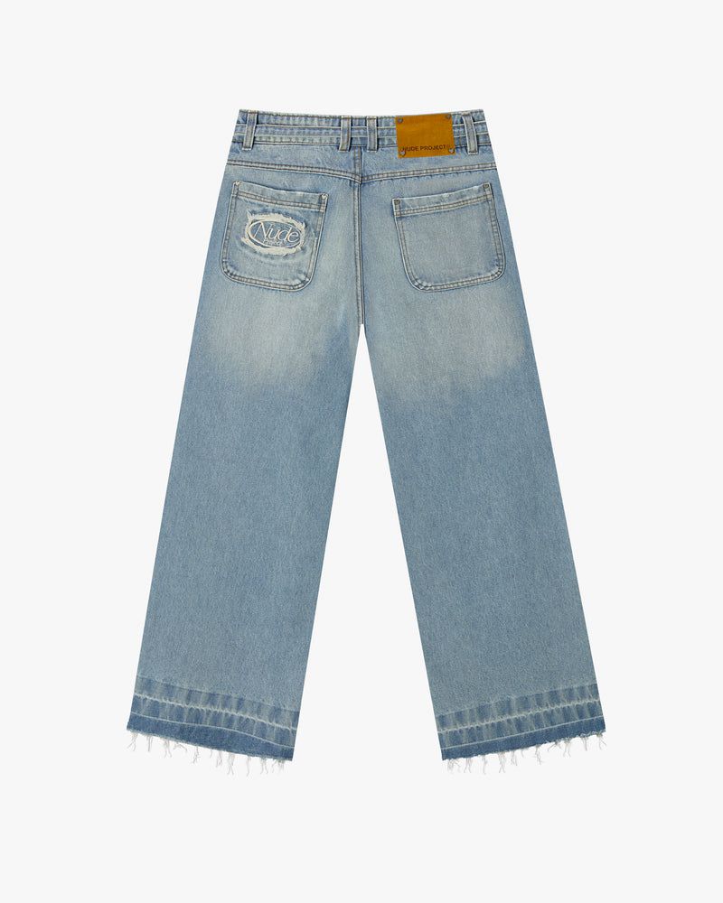 Nude Project Old Baggy Jeans Blue | US-13082QJHB