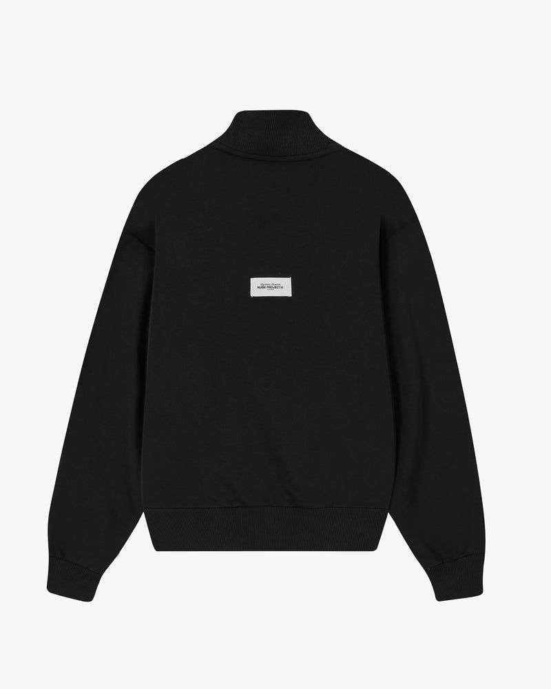 Nude Project Origins Quarter Zip Sweatshirt Black | US-26014SRME