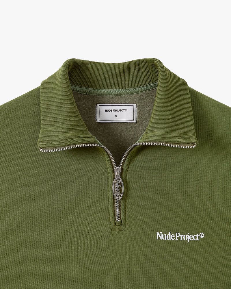 Nude Project Origins Quarter Zip Sweatshirt Green | US-10546WZYC