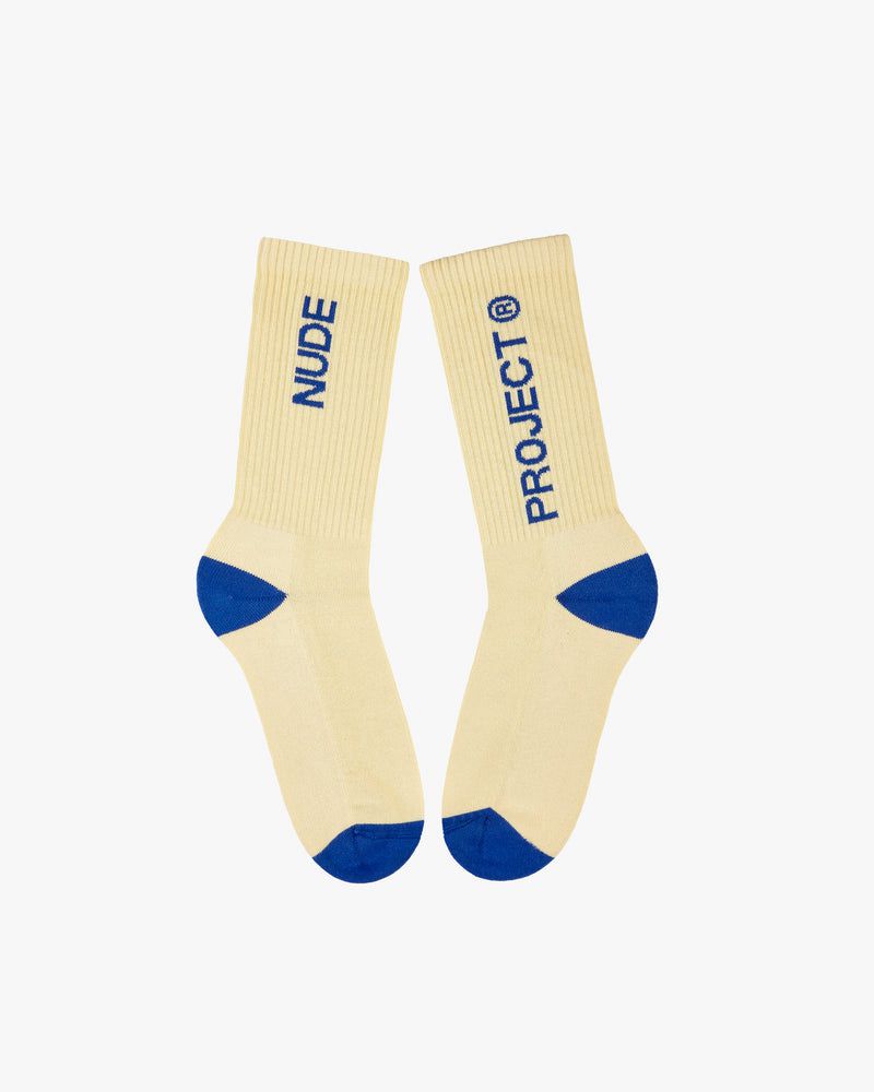 Nude Project Pack Logo 2xpack Socks Blue / Yellow | US-63492DWOB