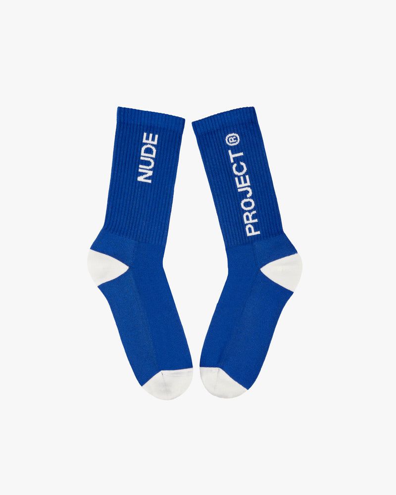 Nude Project Pack Logo 2xpack Socks Blue / Yellow | US-63492DWOB