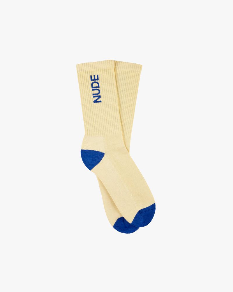 Nude Project Pack Logo 2xpack Socks Blue / Yellow | US-63492DWOB