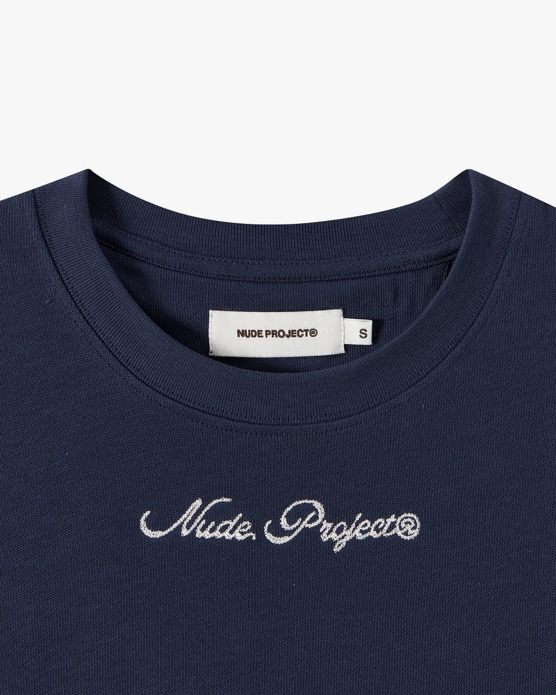 Nude Project Peach T-shirt Navy | US-67912USKG