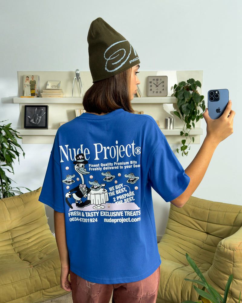 Nude Project Pearl T-shirt Blue | US-37852BVJI