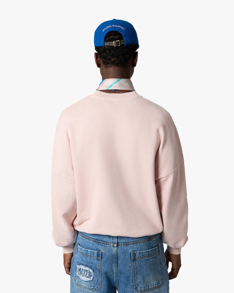 Nude Project Perfect Boxy Crewneck Sweatshirt Pink | US-41937NOGH