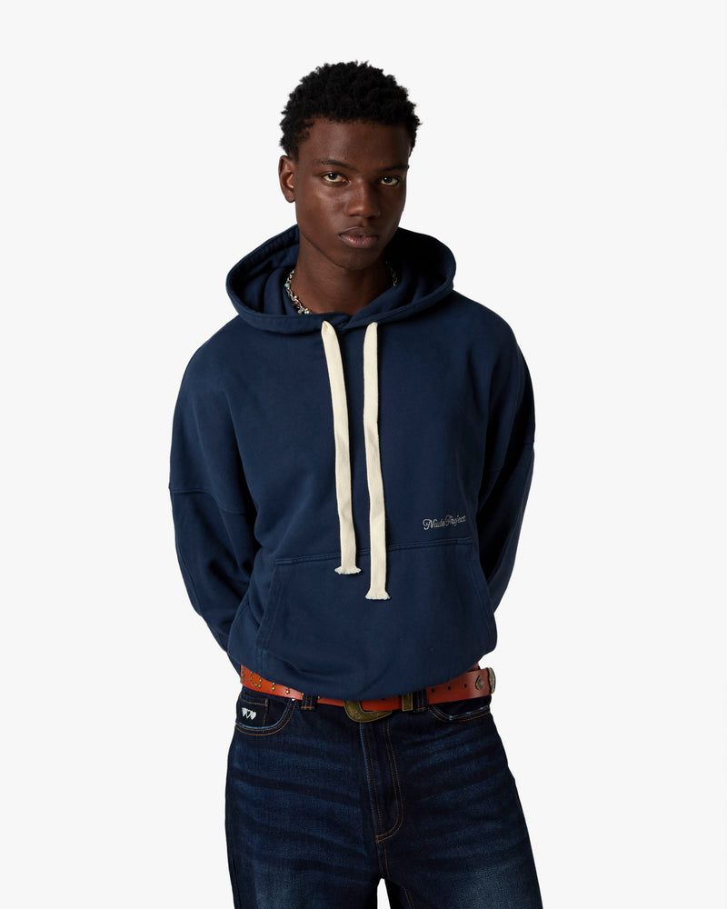 Nude Project Perfect Boxy Hoodie Navy | US-10465DPUG