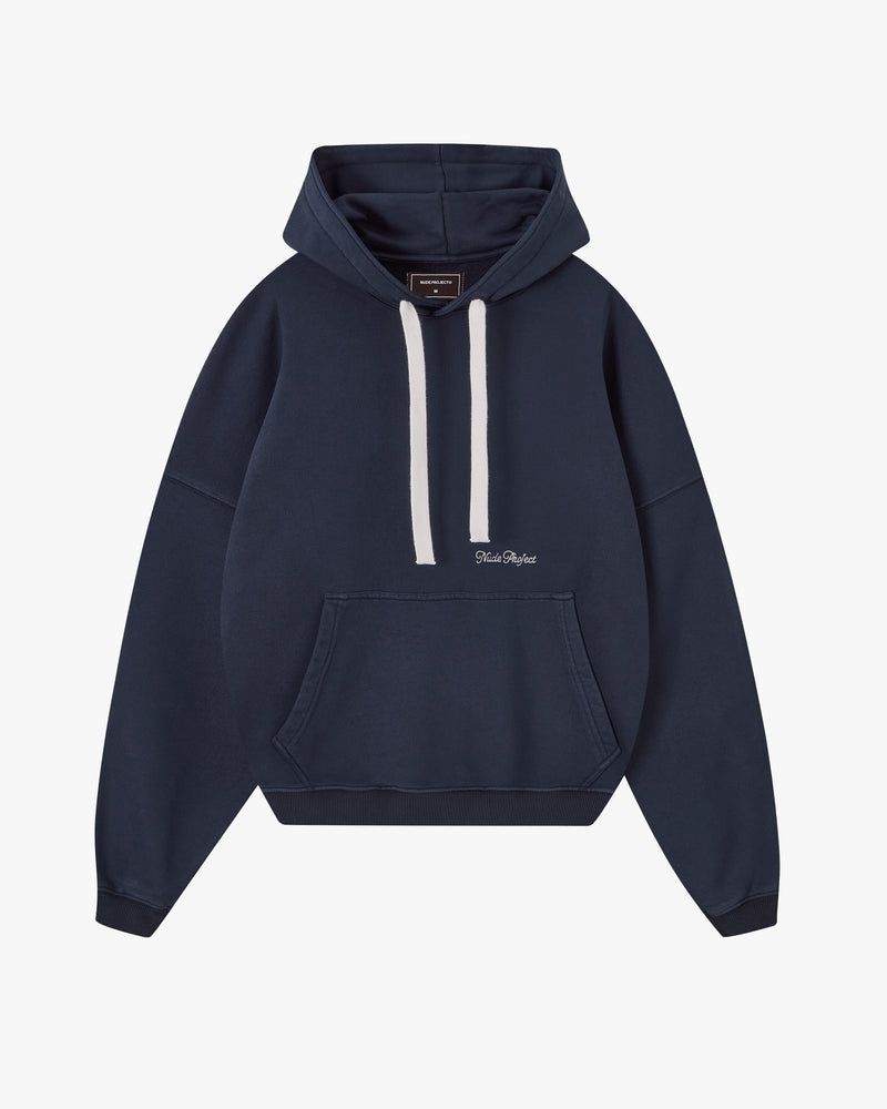 Nude Project Perfect Boxy Hoodie Navy | US-10465DPUG