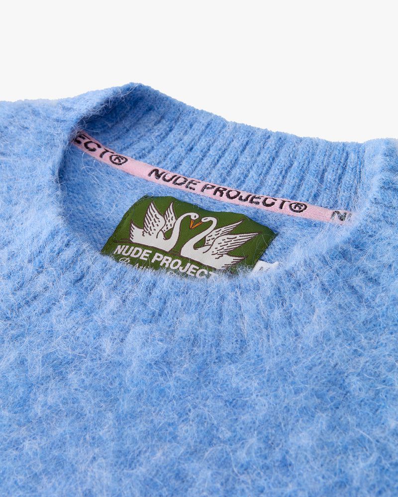 Nude Project Premium Alpaca Sweater Blue | US-39187CBDW