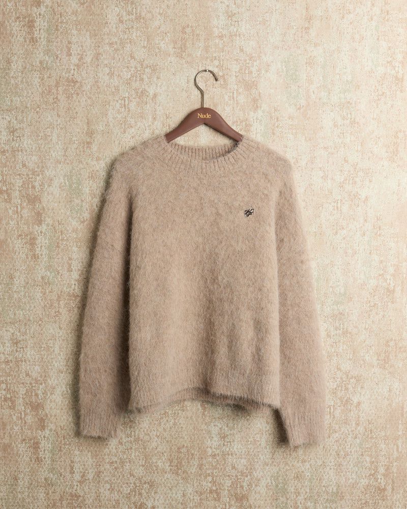 Nude Project Premium Alpaca Sweater Khaki Brown | US-53781TBDO