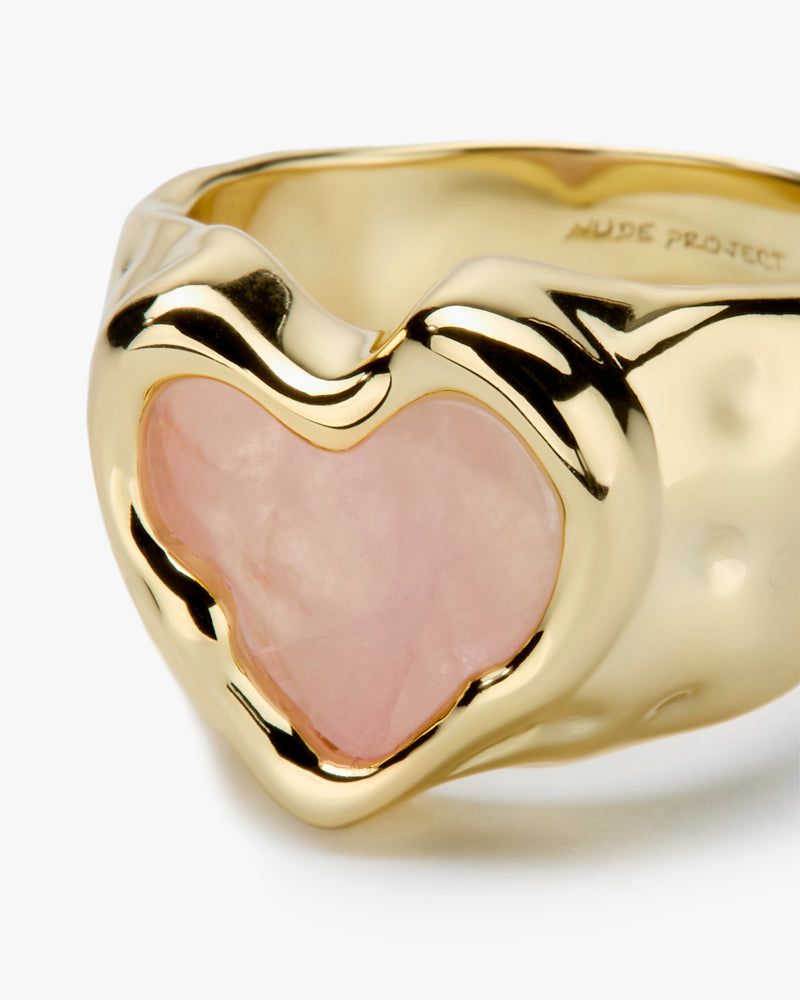 Nude Project Quartz Ring Gold | US-96473ZVSK