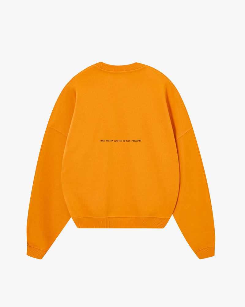 Nude Project Radio Boxy Crewneck Sweatshirt Orange | US-04376QXPC