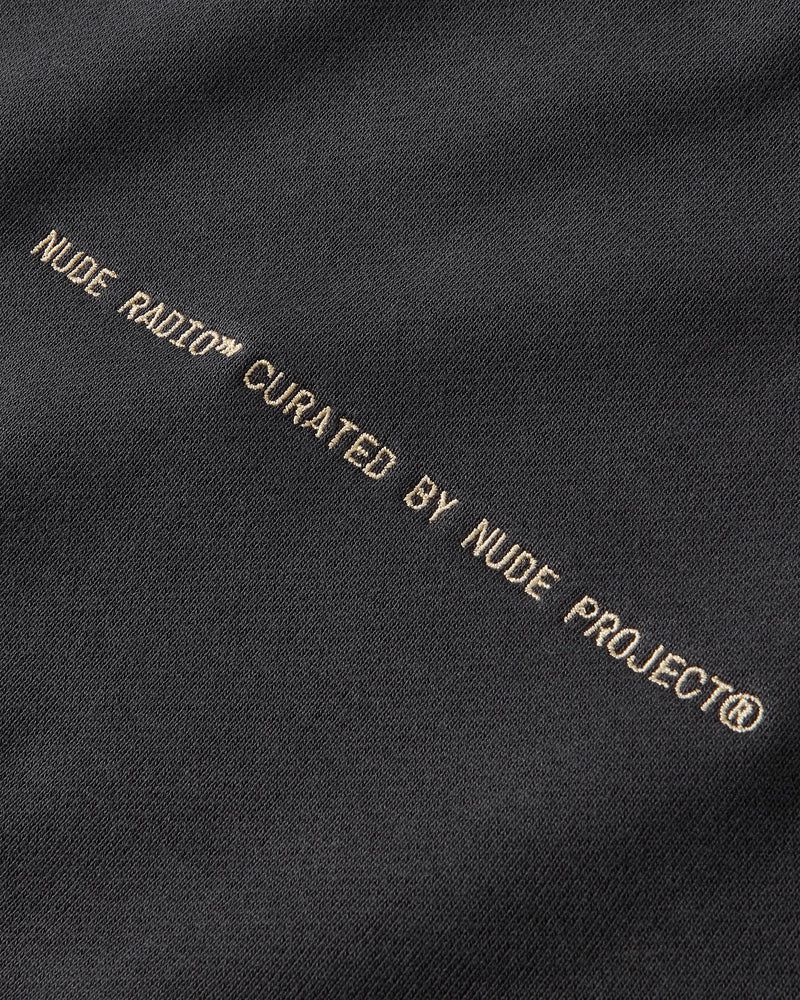 Nude Project Radio Boxy Crewneck Sweatshirt Dark Grey | US-87041PXLO