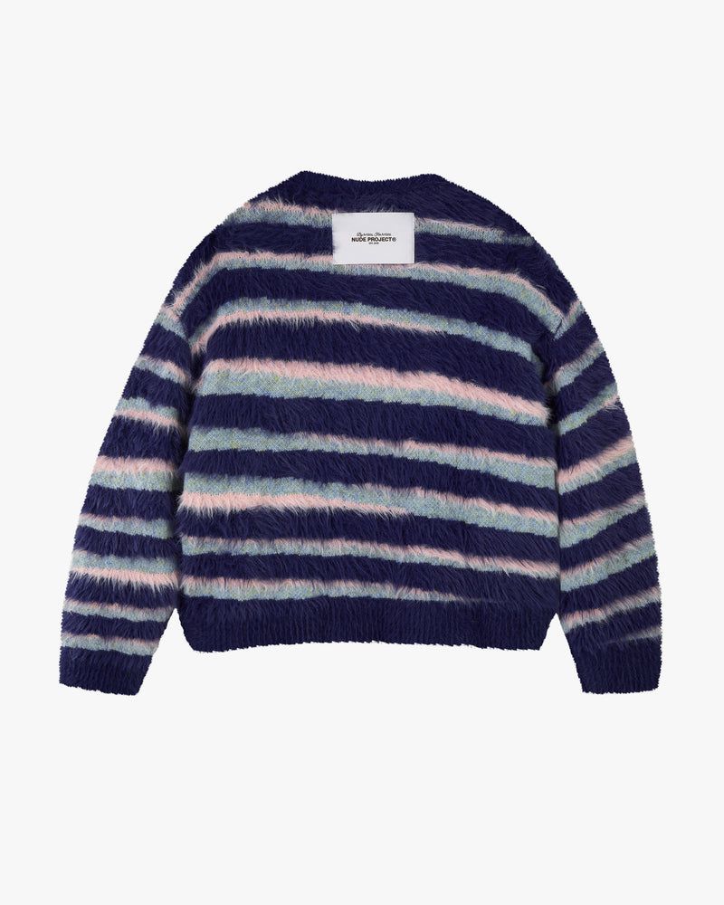 Nude Project Rayas Sweater Navy / Pink | US-93617LXQZ