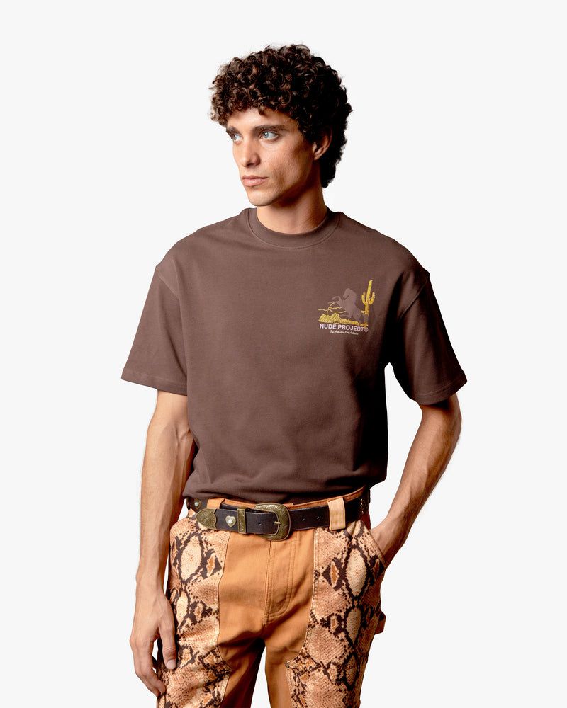 Nude Project Rodeo T-shirt Brown | US-85396OJYN