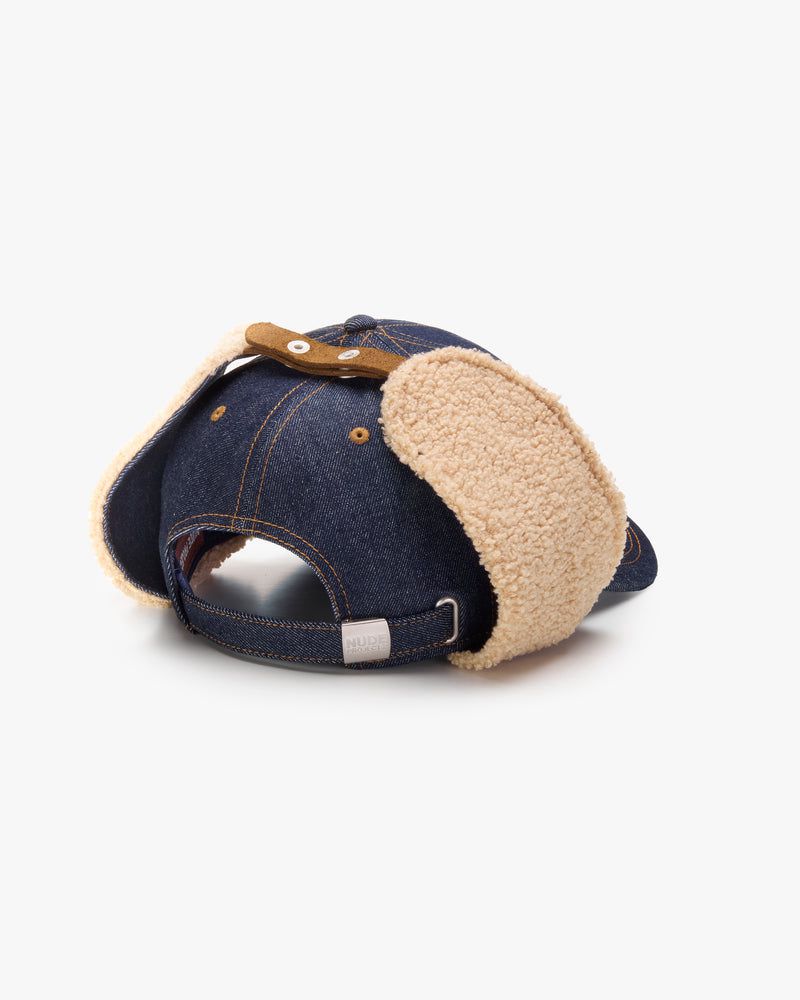 Nude Project Romantica Denim Earflap Cap Navy | US-64209ZAFV