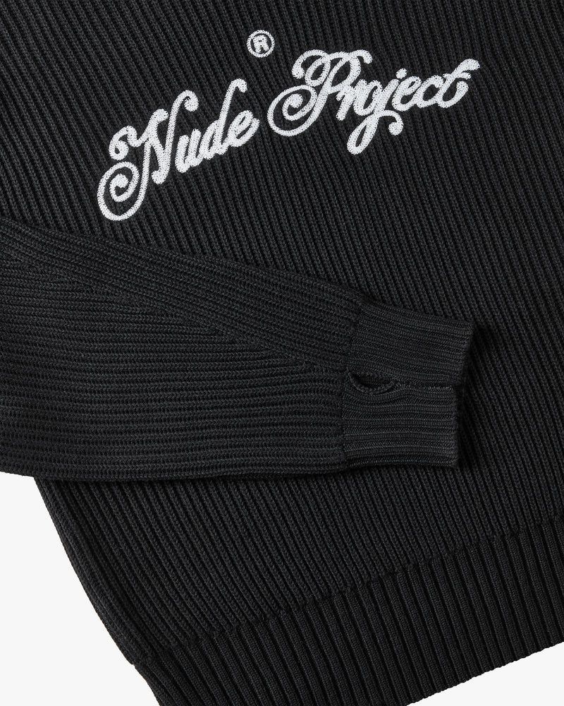 Nude Project Script Sweater Black | US-65198XSKL