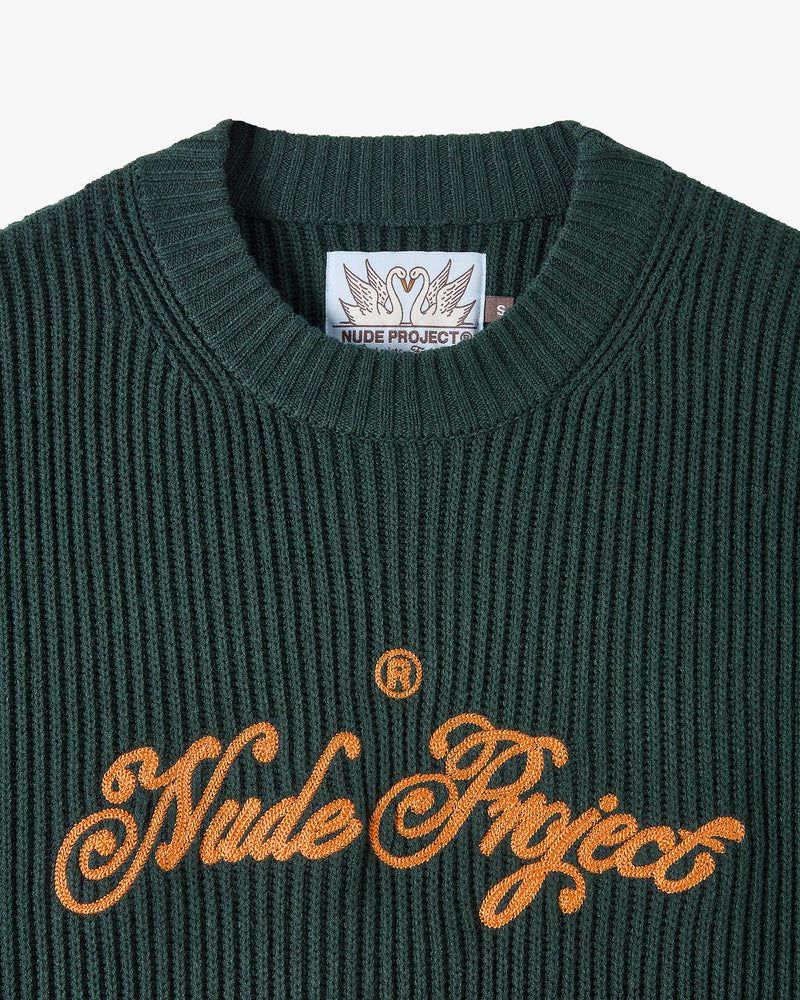 Nude Project Script Sweater Dark Green | US-75410GKNR