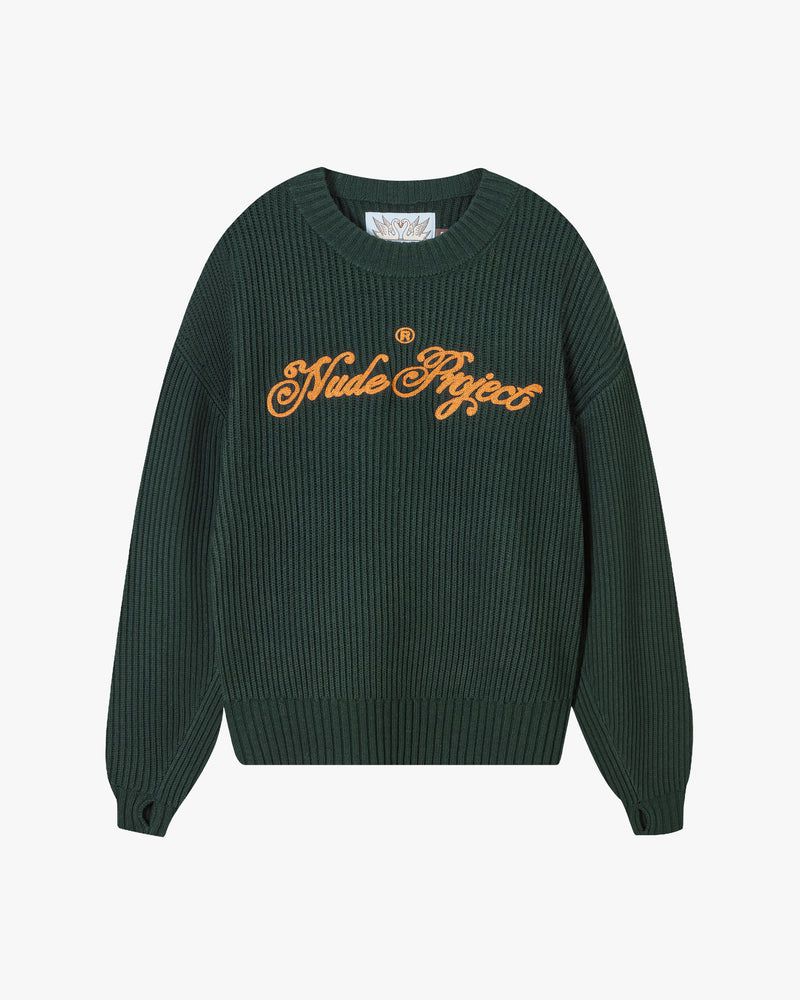 Nude Project Script Sweater Dark Green | US-75410GKNR