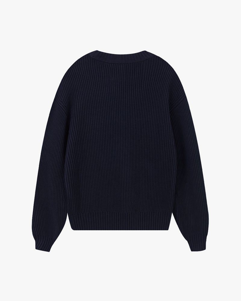 Nude Project Script Sweater Navy | US-52739IHRK