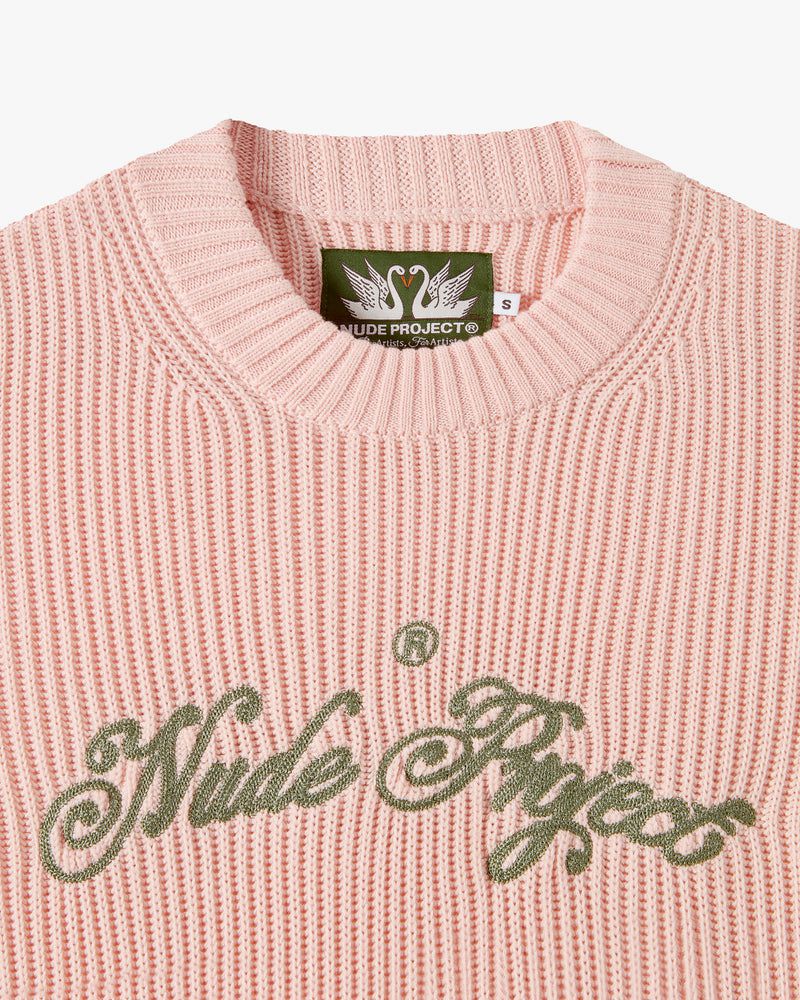 Nude Project Script Sweater Pink | US-16807MCQX