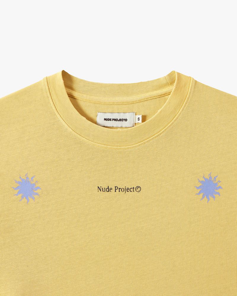 Nude Project Solet Cropped T-shirt Yellow | US-36052JCKF