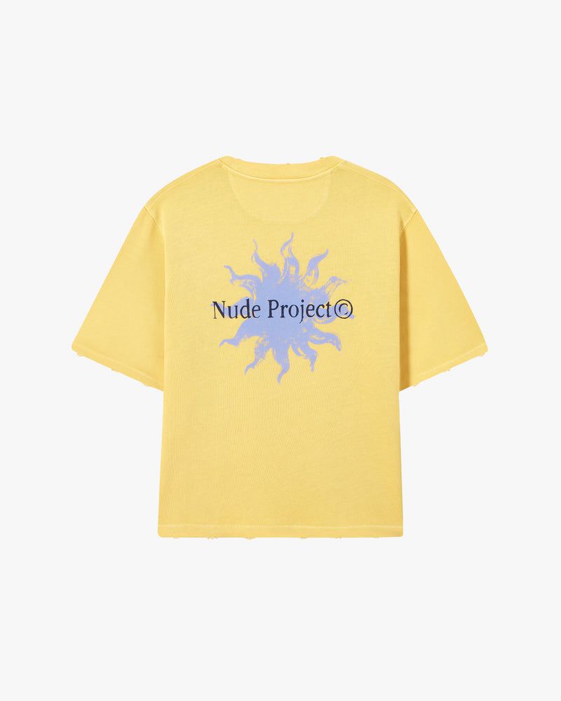 Nude Project Solet Cropped T-shirt Yellow | US-36052JCKF