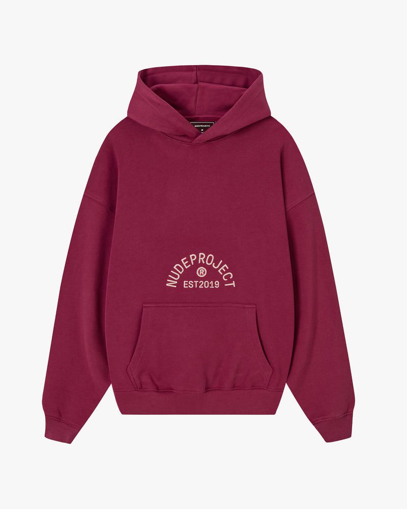 Nude Project Swans Hoodie Burgundy | US-42907USYL