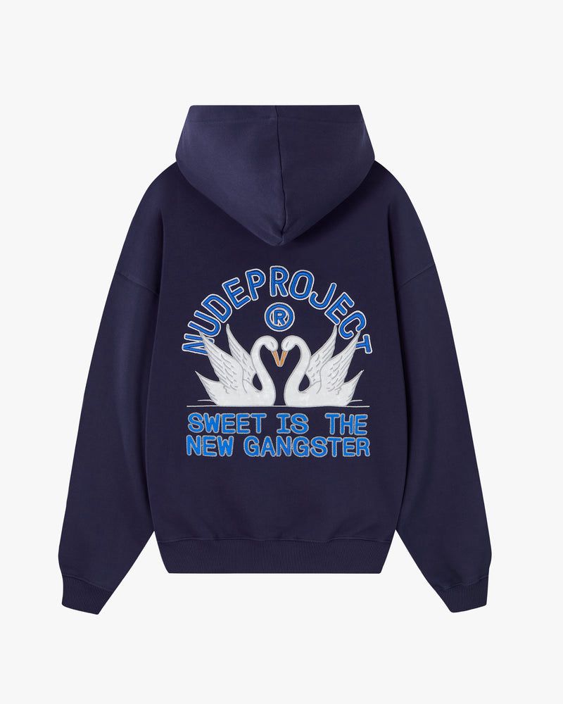 Nude Project Swans Hoodie Navy | US-87691ZVFU