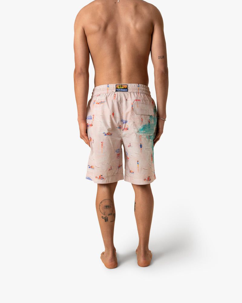 Nude Project Thani Collab Swim Shorts Beige / Blue | US-26741DJNR