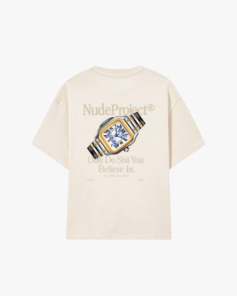 Nude Project Time T-shirt Cream | US-13704KAXS