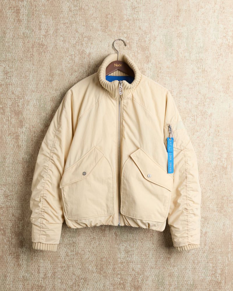 Nude Project Versailles Bomber Jacket Cream | US-64109ADJF