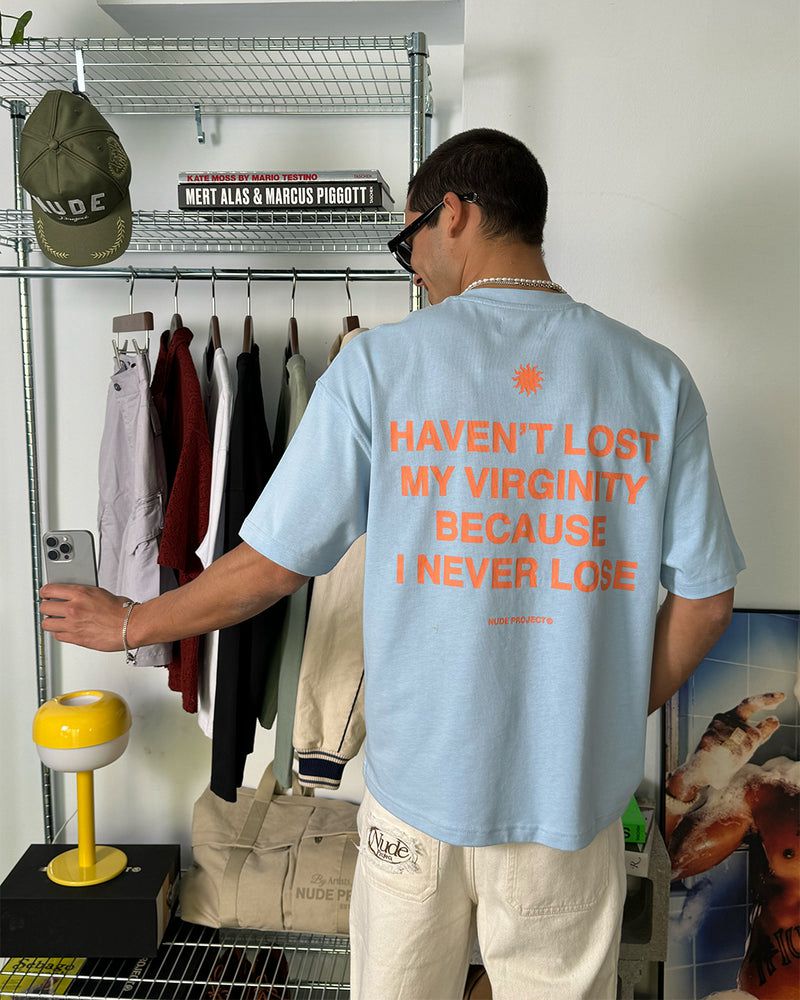 Nude Project Virginity T-shirt Light Blue | US-83071VPLD