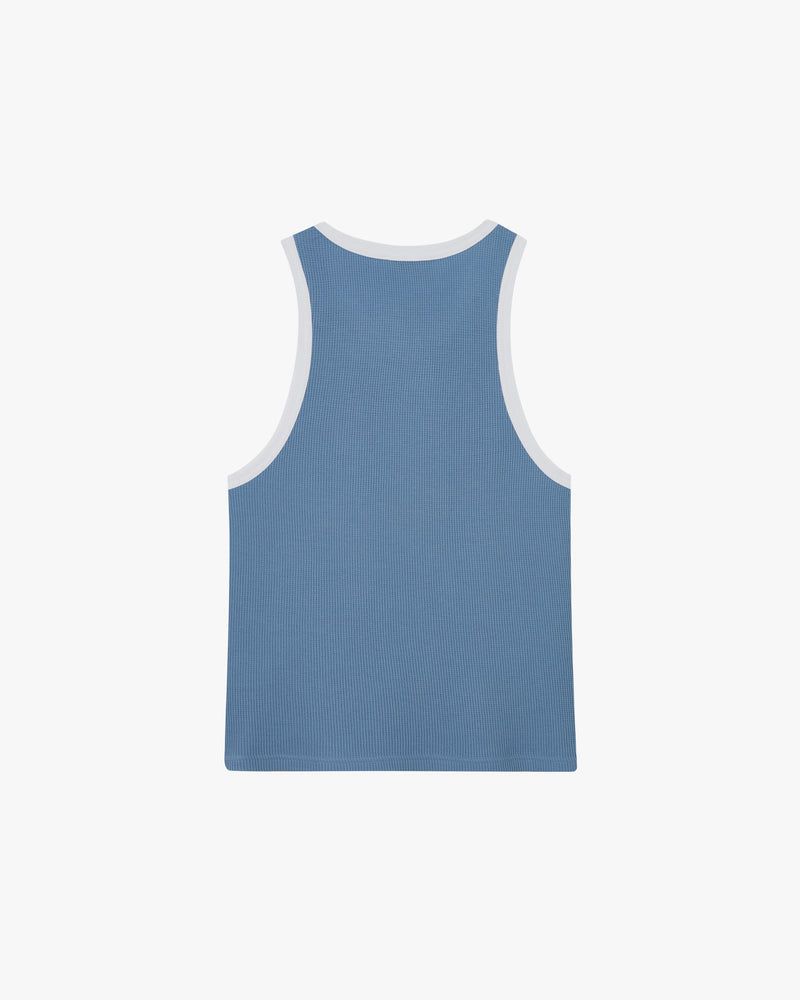 Nude Project Waffle Tank Top Blue | US-02497JTNR