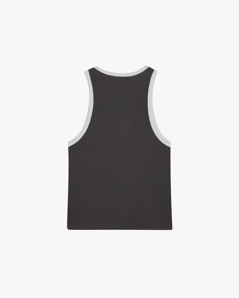 Nude Project Waffle Tank Top Dark Grey | US-17620MZUW