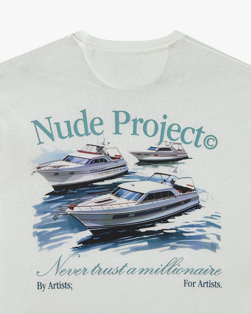 Nude Project Yatch Club T-shirt Cream | US-15307PQDT