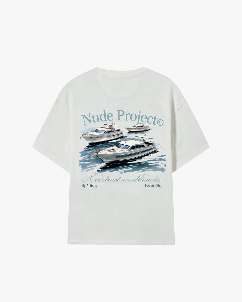 Nude Project Yatch Club T-shirt Cream | US-15307PQDT